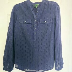 C. Wonder Navy Dot-Textured Popover